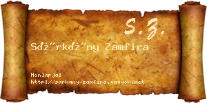Sárkány Zamfira névjegykártya